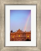 Framed Spain, Madrid, Plaza de Cibeles, Rainbow