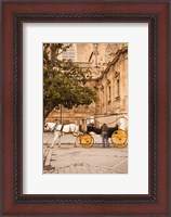 Framed Spain, Seville, Horse carriage, Plaza del Triunfo