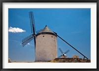 Framed Spain, Toledo Province, Consuegra La Mancha windmills