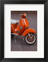 Framed Vespa Scooter, Llanes, Spain