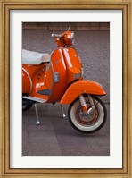 Framed Vespa Scooter, Llanes, Spain