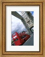 Framed Tower Bridge with Double-Decker Bus, London, England