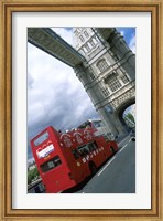 Framed Tower Bridge with Double-Decker Bus, London, England