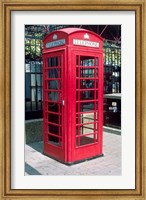 Framed Red Telephone Booth, London, England