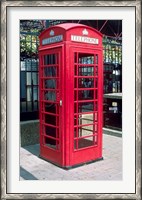 Framed Red Telephone Booth, London, England