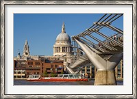 Framed Millennium Bridge, St Pauls Cathedral, London, England