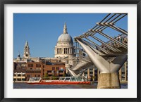 Framed Millennium Bridge, St Pauls Cathedral, London, England