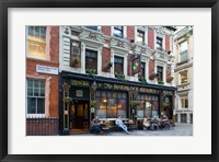 Framed Sherlock Holmes, Pub, London, England