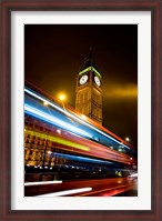 Framed London, Big Ben, Houses of Parliament, Red bus