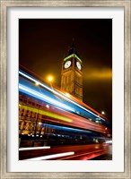 Framed London, Big Ben, Houses of Parliament, Red bus