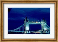 Framed Tower Bridge Spanning the River Thames in London, England