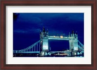Framed Tower Bridge Spanning the River Thames in London, England