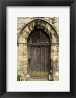 Framed Medieval City Wall Door, York, Yorkshire, England