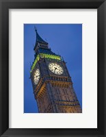 Framed UK, London, Clock Tower, Big Ben at dusk