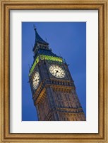 Framed UK, London, Clock Tower, Big Ben at dusk