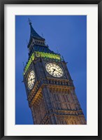 Framed UK, London, Clock Tower, Big Ben at dusk