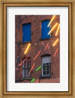 Framed Warehouse Decorated with Neon Art, Southbank, London, England