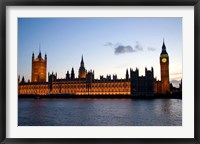 Framed Big Ben, Houses of Parliament, London, England