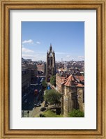 Framed Black Gate and St Nicholas Cathedral, Newcastle on Tyne, Tyne and Wear, England