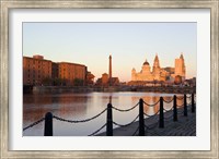 Framed Liver Building from Albert Dock, Liverpool, Merseyside, England