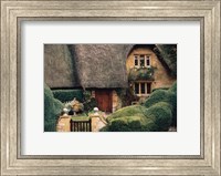 Framed Thatched Roof Home and Garden, Chipping Campden, England,