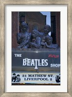 Framed Beatles Shop, Mathew Street, Liverpool, England