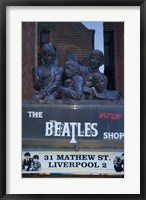 Framed Beatles Shop, Mathew Street, Liverpool, England