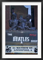 Framed Beatles Shop, Mathew Street, Liverpool, England