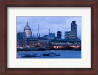 Framed View of Thames River, London, England