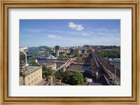 Framed View Over the Tyne Bridges, Newcastle on Tyne, Tyne and Wear, England