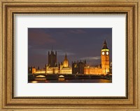 Framed Big Ben and the Houses of Parliament, London, England