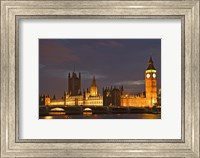 Framed Big Ben and the Houses of Parliament, London, England