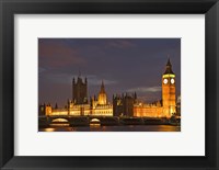 Framed Big Ben and the Houses of Parliament, London, England