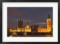 Framed Big Ben and the Houses of Parliament, London, England