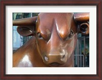 Framed Statue of a Bull, Bull Ring, Birmingham, England