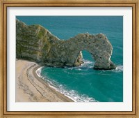 Framed Durdle Door in Lulworth Cove, Dorset, England