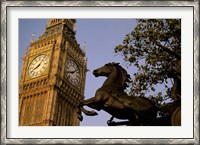 Framed Big Ben Clock Tower, London, England