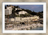 Framed View of Marina and Town from Torquay Pier, Torquay, Devon, England