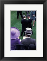 Framed Formally dressed race patrons, Royal Ascot, England