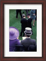 Framed Formally dressed race patrons, Royal Ascot, England