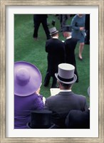 Framed Formally dressed race patrons, Royal Ascot, England