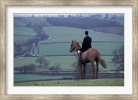Framed Man on horse, Leicestershire, England