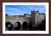 Framed River Avon Bridge with Reflections, Bath, England