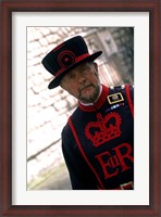 Framed Beefeater at the Tower of London, London, England
