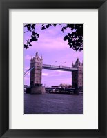 Framed Tower of London Bridge, London, England