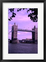 Framed Tower of London Bridge, London, England