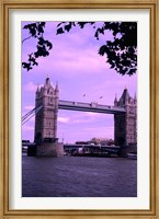 Framed Tower of London Bridge, London, England