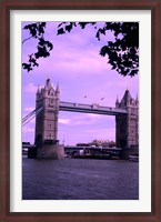 Framed Tower of London Bridge, London, England