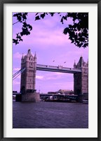 Framed Tower of London Bridge, London, England