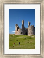 Framed Dunstanburgh Castle Ruins, Northumberland, England